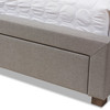 Baxton Studio Aurelie Modern Light Grey Upholstered King Size Storage Bed 145-8129